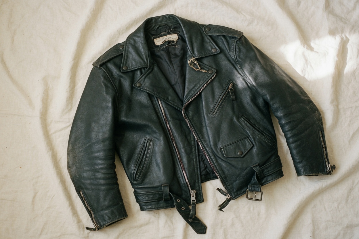 1970s Leather Moto Jacket